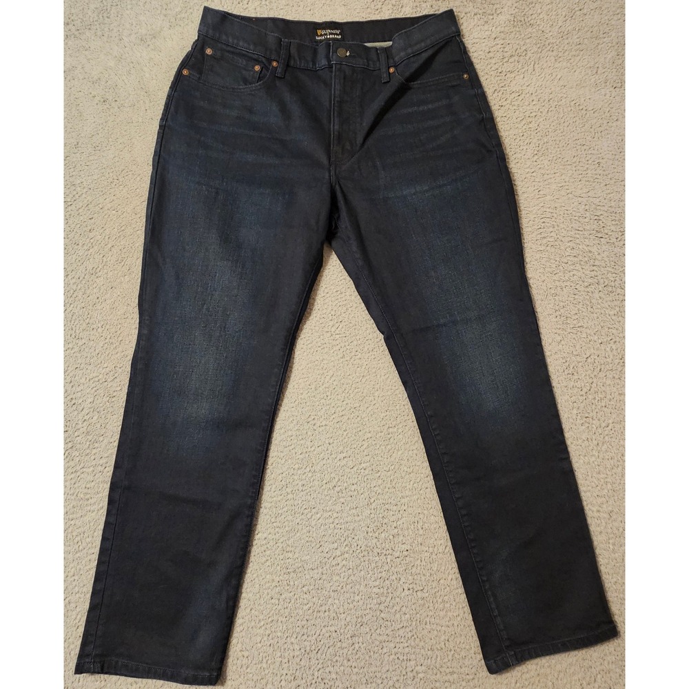 Lucky Brand x Guinness 223 Straight Leg Jeans Mens 36x32 Dark Wash Indigo Denim